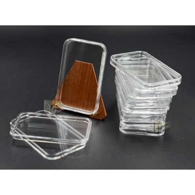 29 X 50 Rectangular Capsules for American and British 1 Oz Silver Bars - Pack of 10 