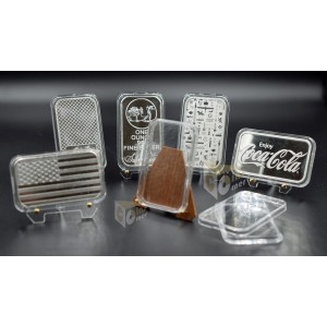 29 X 50 Rectangular Capsules for American and British 1 Oz Silver Bars - Pack of 10