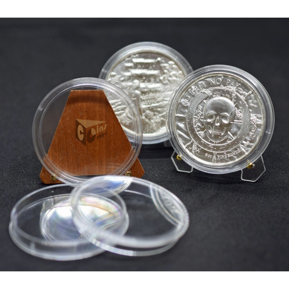 41 mm Capsules for Privateer and American Landmarks and Lawless  2 Oz  Silver - Pack of 5