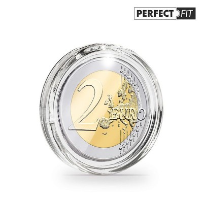 25.75 mm Perfect Fit Coin Capsules for 2 Euro Coins - Pack of 10 