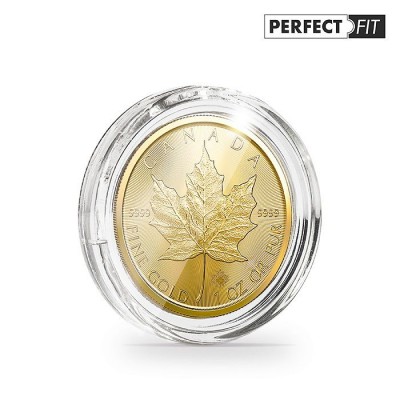 30 mm Perfect Fit Coin Capsules for Maple Leaf 1 Oz Gold Coin - Pack of 10 
