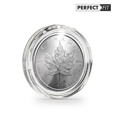 38 mm Perfect Fit Coin Capsules for Maple Leaf 1 Oz Silver Coin - Pack of 10 