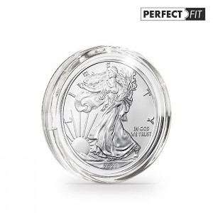 40.60 mm Perfect Fit Coin Capsules for American Eagle 1 Oz Silver Coins - Pack of 10