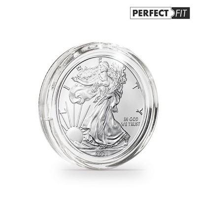 40.60 mm Perfect Fit Coin Capsules for American Eagle 1 Oz Silver Coins - Pack of 10 