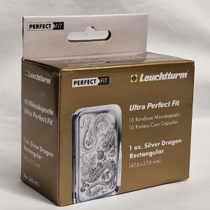 29.60 X 47.60 Rectangular Capsules for Australian Dragon 1 Oz Silver Coin Bars - Pack of 10