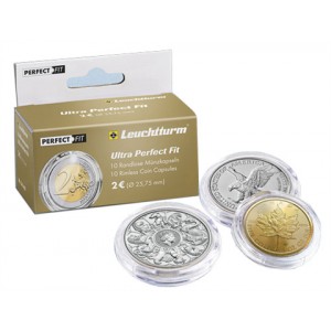 38 mm Perfect Fit Coin Capsules for Maple Leaf 1 Oz Silver Coin - Pack of 10
