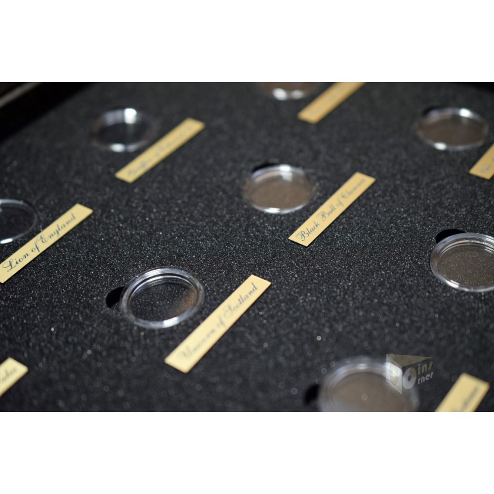 The Royal Tudor Beasts Presentation Case for 10 Gold Coins 1/4 Oz in capsules