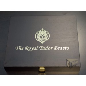 The Royal Tudor Beasts Presentation Case for 10 Silver Coins 2 Oz in capsules