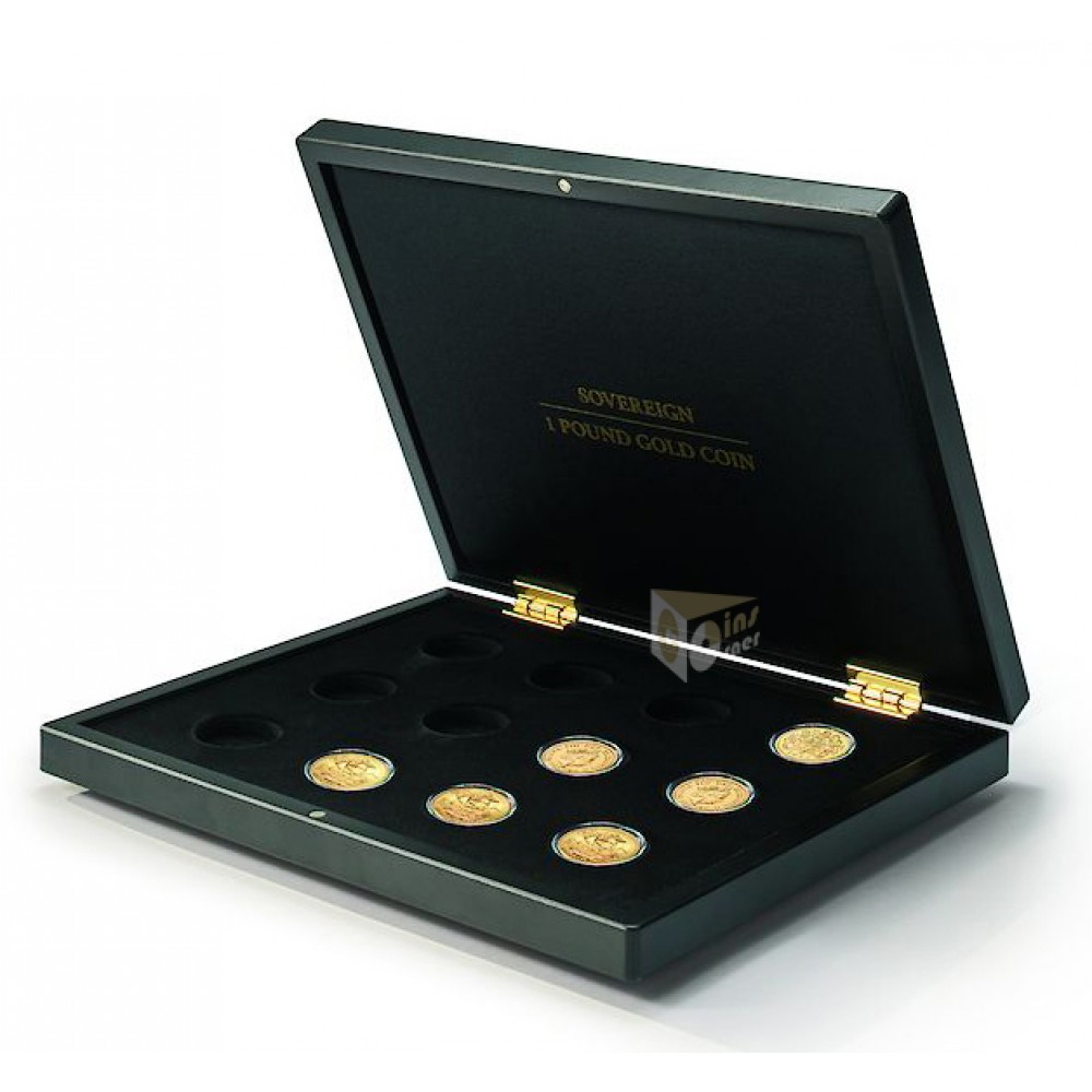 British Gold Sovereigns Presentation Case for 12 Coins in Perfect Fit Coin Capsules