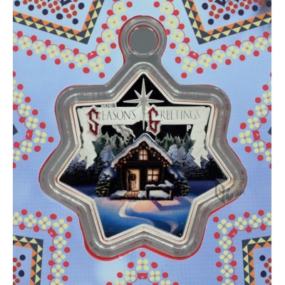 Australia 2017 Christmas Star Shaped 1 Oz Silver Proof Colorized Coin