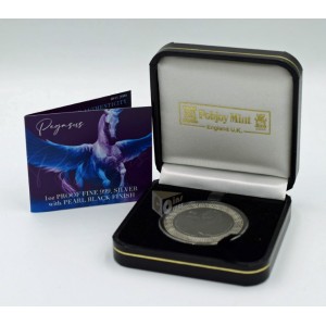 British Virgin Island 2022 - Pegasus 1 oz Silver Proof Black Pearl Coin