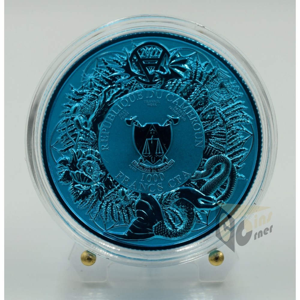 Space Blue Rusalka - Slavic Bestiary 2 Oz - 2022 Cameroon 