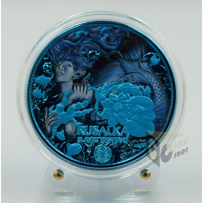 Space Blue Rusalka - Slavic Bestiary 2 Oz - 2022 Cameroon 