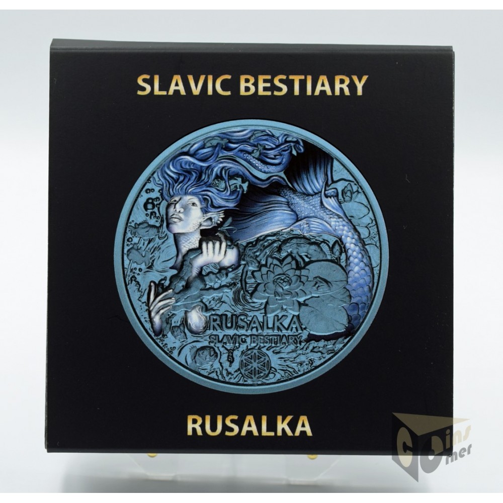 Space Blue Rusalka - Slavic Bestiary 2 Oz - 2022 Cameroon 