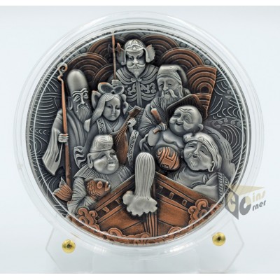 Seven Lucky Gods - Japanese Mythology 2 Oz- 2022 Cameroon 