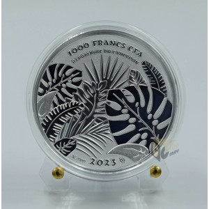 Cameroon 2023 Be Great Elephant 1 oz Silver Proof Coin with Crystal Insert