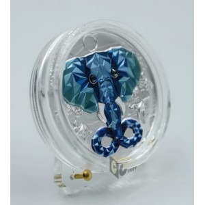 Cameroon 2023 Be Great Elephant 1 oz Silver Proof Coin with Crystal Insert