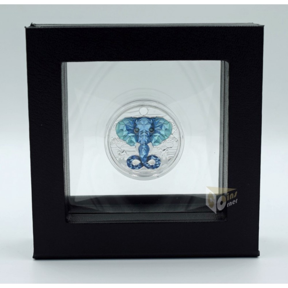 Cameroon 2023 Be Great Elephant 1 oz Silver Proof Coin with Crystal Insert