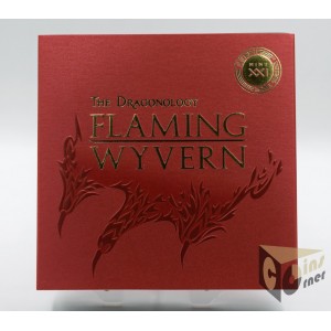 Cameroon 2023 Flaming Wyvern Dragonology Series 2 Oz Silver High Relief Colorized Coin 