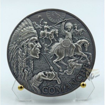 Cameroon 2024 Comanche Tribal Spirit Series 2 oz Antique finish High Relief Silver Coin