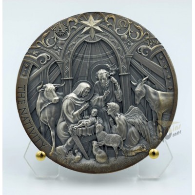  Cameroon 2024 Nativity Bible Stories Series 2 oz Antique finish Silver Coin