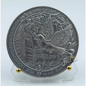  Cameroon 2024 Nativity Bible Stories Series 2 oz Antique finish Silver Coin