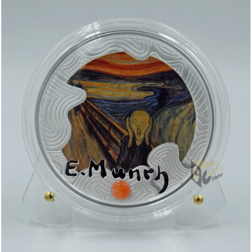 Cameroon 2024 160th Anniversary Edvard Munch's The Scream 0.545 Oz Proof Colorized Silver Coin