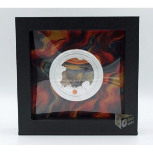 Cameroon 2024 160th Anniversary Edvard Munch's The Scream 0.545 Oz Proof Colorized Silver Coin