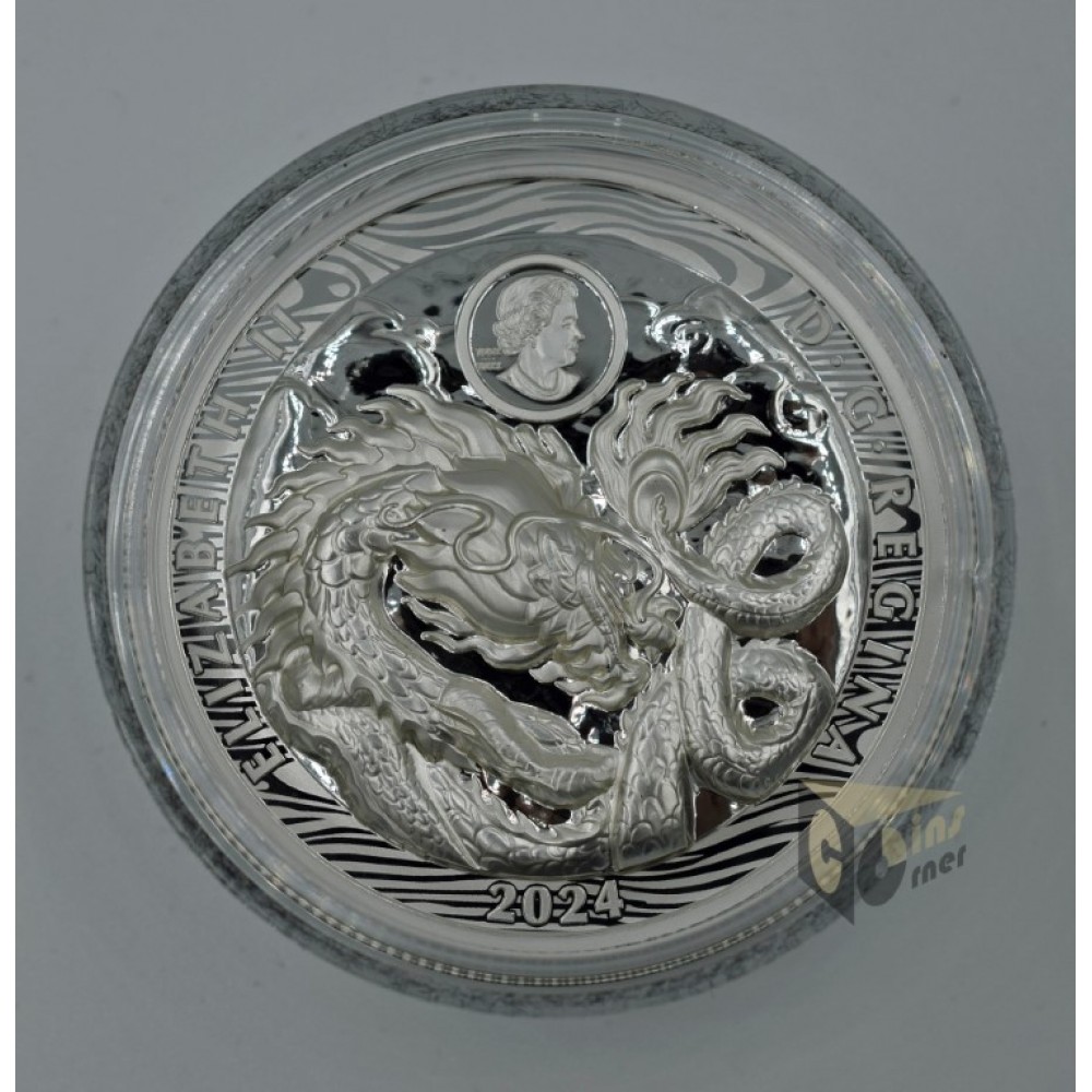 Canada 2024 The Year of the Dragon Proof Ultra High Relief 100.74g Silver Coin