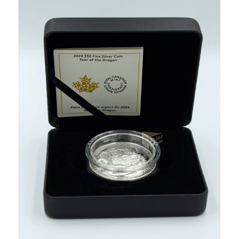 Canada 2024 The Year of the Dragon Proof Ultra High Relief 100.74g Silver Coin