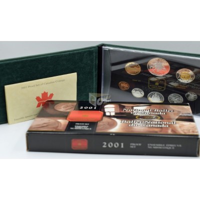Canada 2001 Canadian National Ballet Proof Double Dollar Set