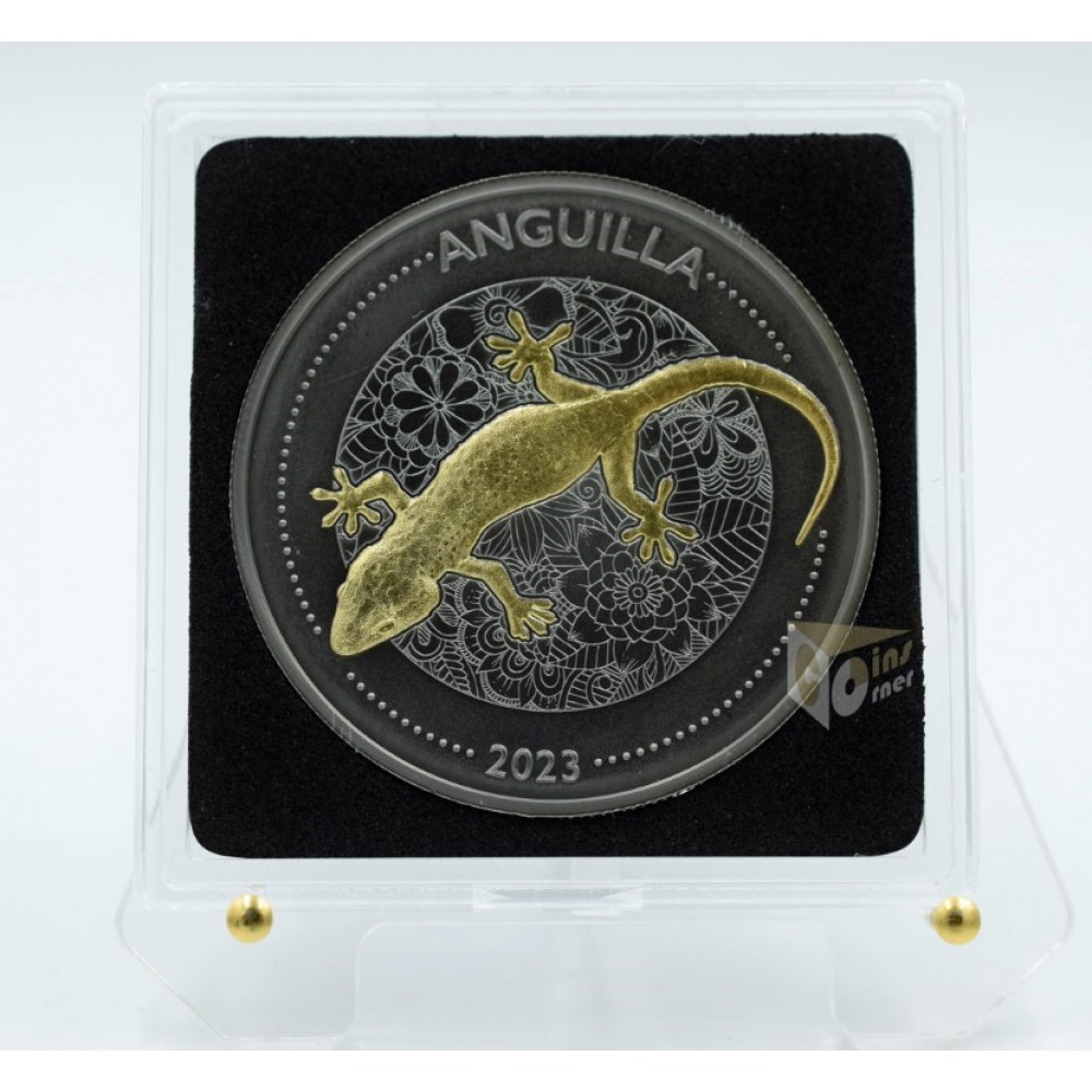 Eastern Caribbean Anguilla 2023 Gecko Golden Enigma Collection 1 Oz Silver Coin