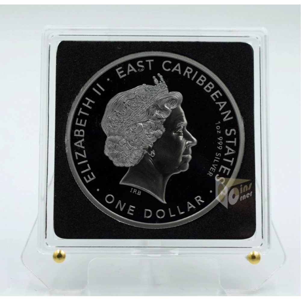 Eastern Caribbean Anguilla 2023 Gecko Golden Enigma Collection 1 Oz Silver Coin