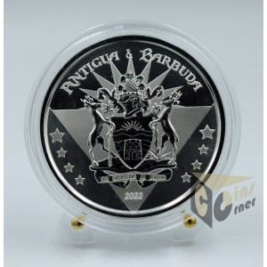EC8 Antigua & Barbuda Coat of Arms 1 Oz- 2022 E.Caribbean