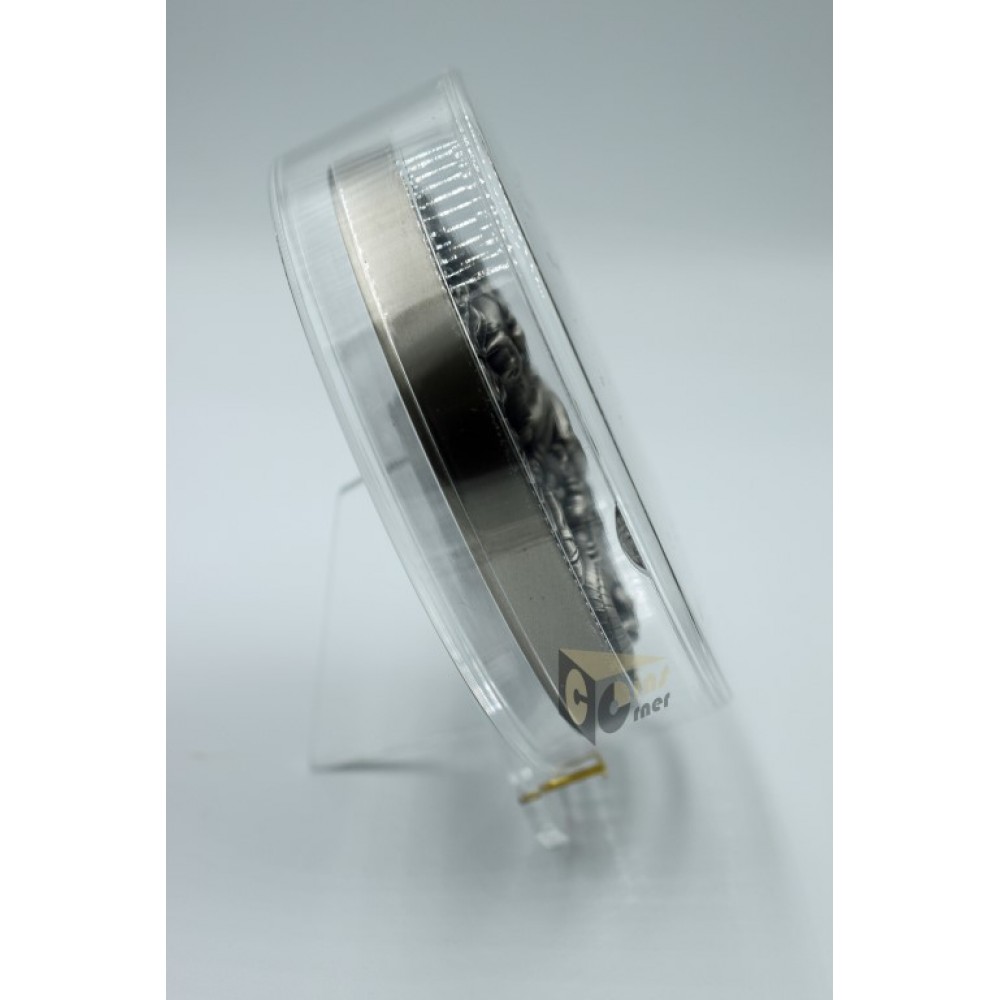 Chad 2021 St. George Slays The Dragon  2 Oz Silver and 11.5 Oz core Copper Ultra High Relief Antique Finish Coin