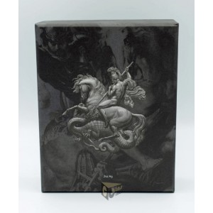 Chad 2021 St. George Slays The Dragon  2 Oz Silver and 11.5 Oz core Copper Ultra High Relief Antique Finish Coin