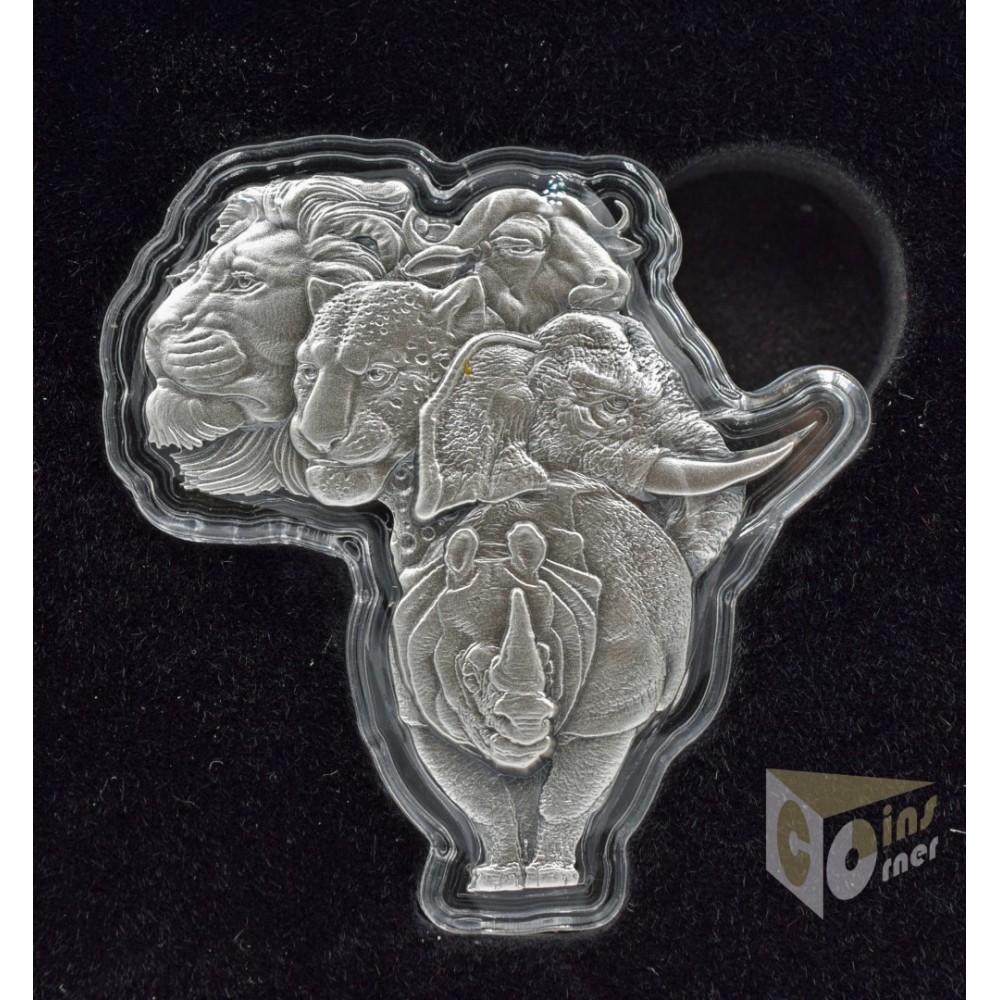 Big Five Africa Shaped 1 Oz - 2022 Chad