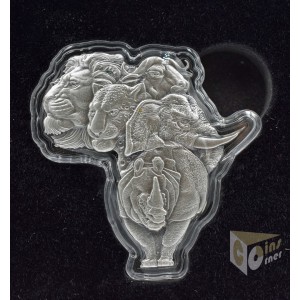 Big Five Africa Shaped 1 Oz - 2022 Chad