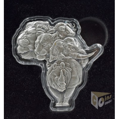 Big Five Africa Shaped 1 Oz - 2022 Chad