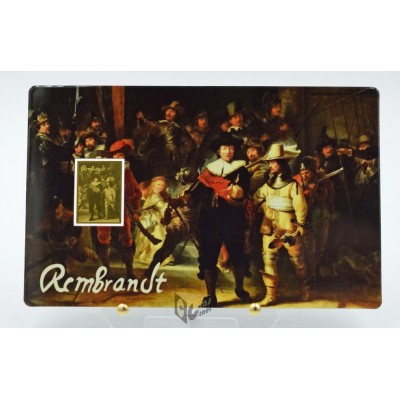Rembrandt Night Watch 1/1000 Oz 999 Gold Coin Bar 3000 Francs Chad