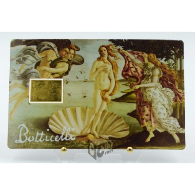 Botticelli Birth of Venus 1/1000 Oz 999 Gold Coin Bar 3000 Francs Chad