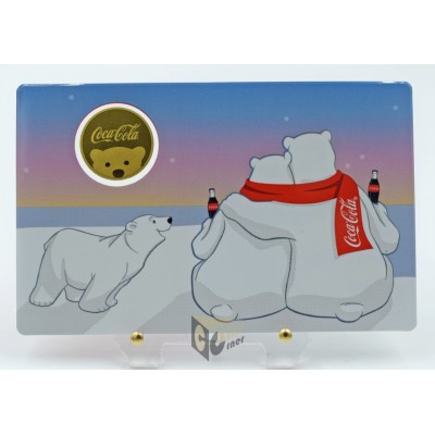 Coca Cola Polar Bear 1/1000 Oz 999 Gold Coin 3000 Francs Chad