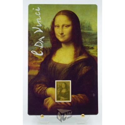 Da Vinci  Mona Lisa 1/1000 Oz 999 Gold Coin Bar 3000 Francs Chad