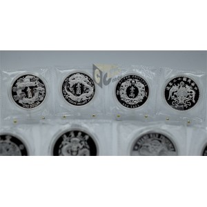 Complete Set China's Famous Vintage Coins Dragon Dollar Restrike Series 2018-2020