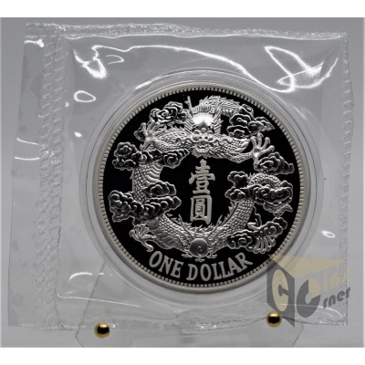 Reverse Dragon Dollar Restrike 1 Oz - 2018 China 
