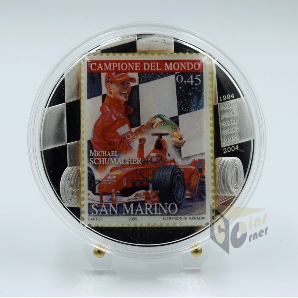 Michael Schumacher Stamp Coin 2 Oz - 2007 Congo
