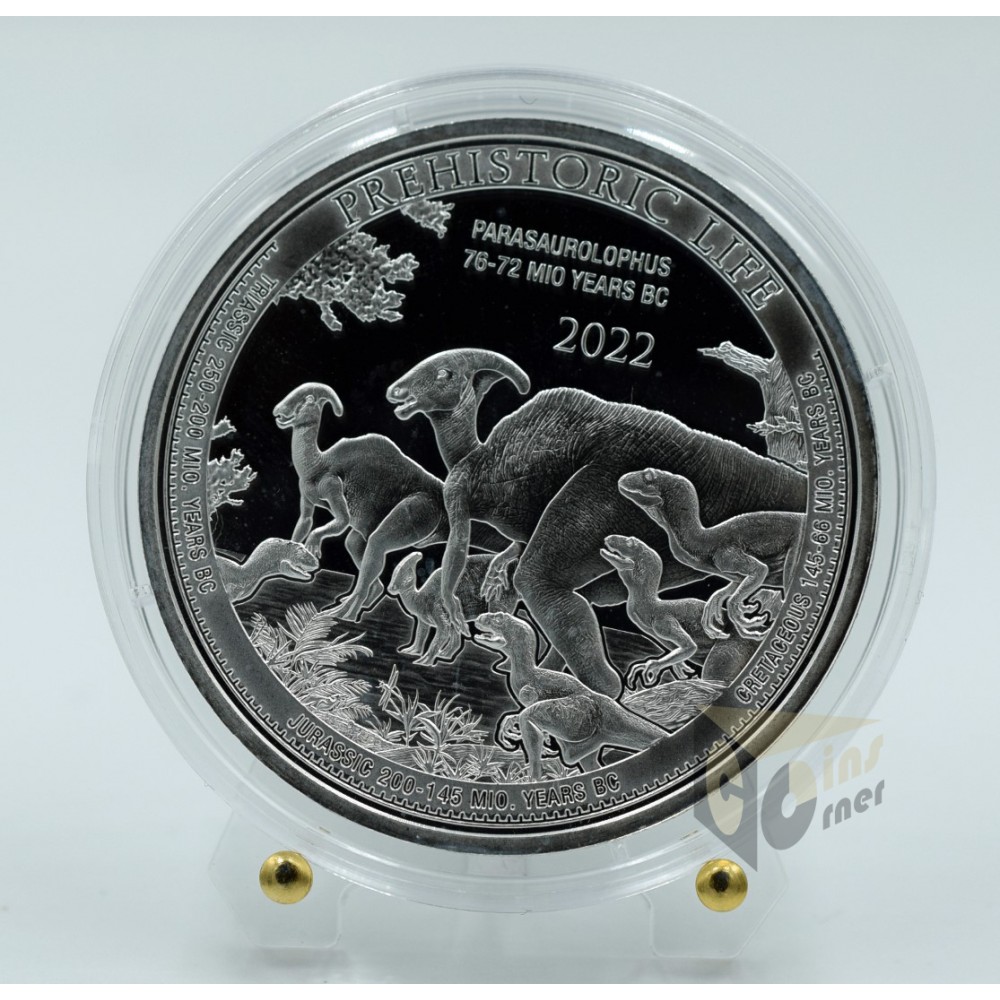 Parasaurolophus - Prehistoric Life 1 Oz - 2022 Congo