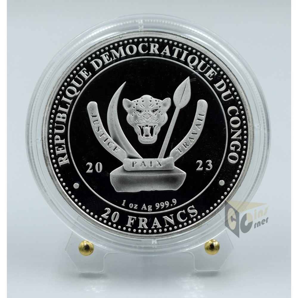 Congo 2023 Ocean Rays - World's Wildlife 1 Oz Colorized