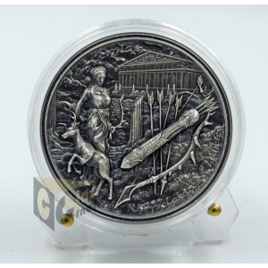 Artemis Bow and Arrow - 2 Oz Piedfort - 2020 Cook Islands 