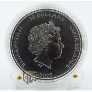 Artemis Bow and Arrow - 2 Oz Piedfort - 2020 Cook Islands 